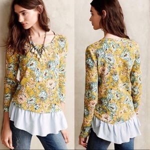 Anthropologie Goldenrod Lilka Pullover Top M